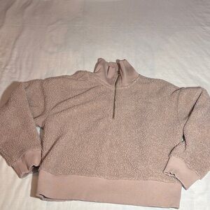 Yogalicious Blush Quarter-Zip Sherpa Pullover